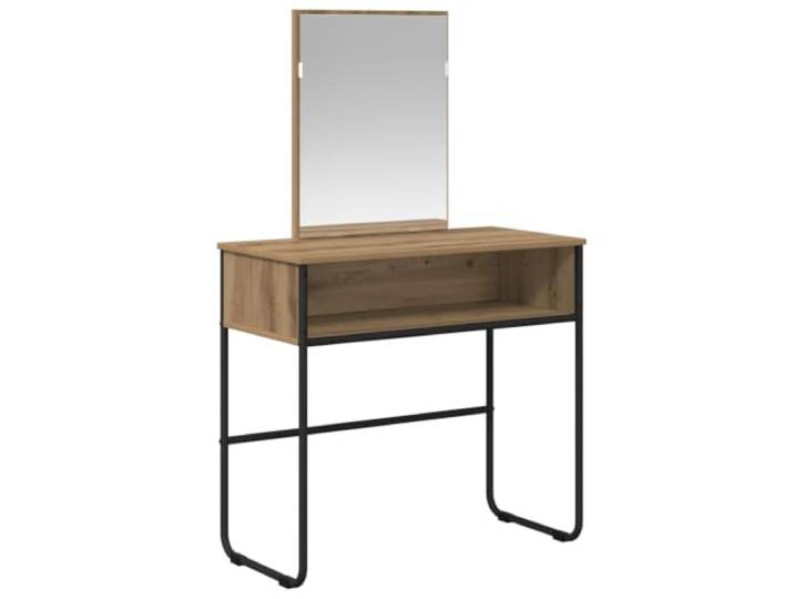 Makastle Schminktisch Artisan-Eiche 81x40x131 cm mit Spiegel