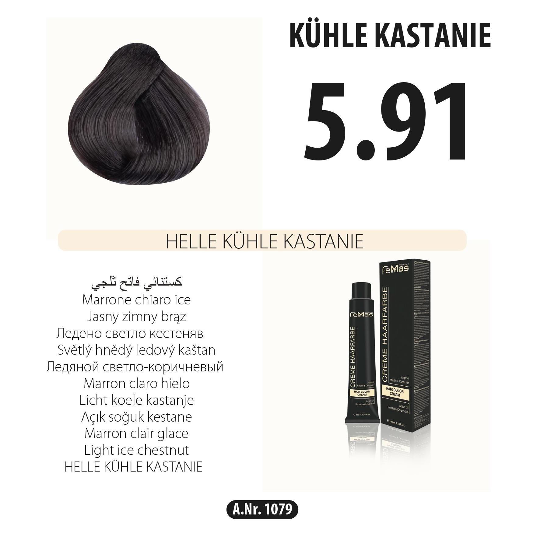 FemMas (5.91) Haarfarbe Helle Kühle Kastanie 100ml (Kastanie) (42057638)