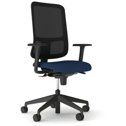 NowyStyl Drehstuhl Utila Stoff Schwarz / Blau