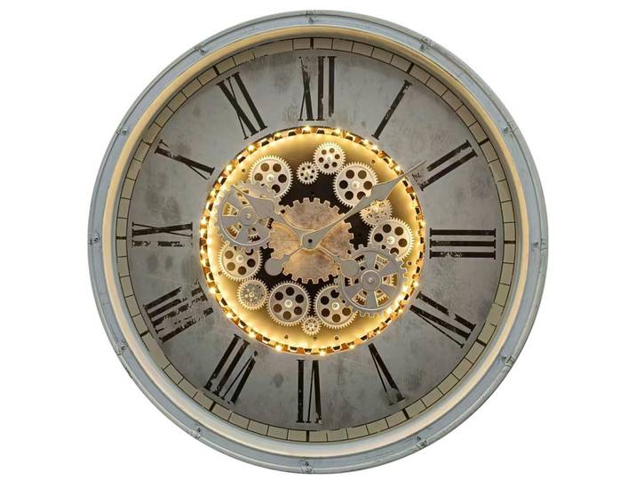 Globo Wanduhr Alissa, Schwarz, Weiß, Kunststoff, Glas, 76 cm, Dekoration, Uhren, Wanduhren