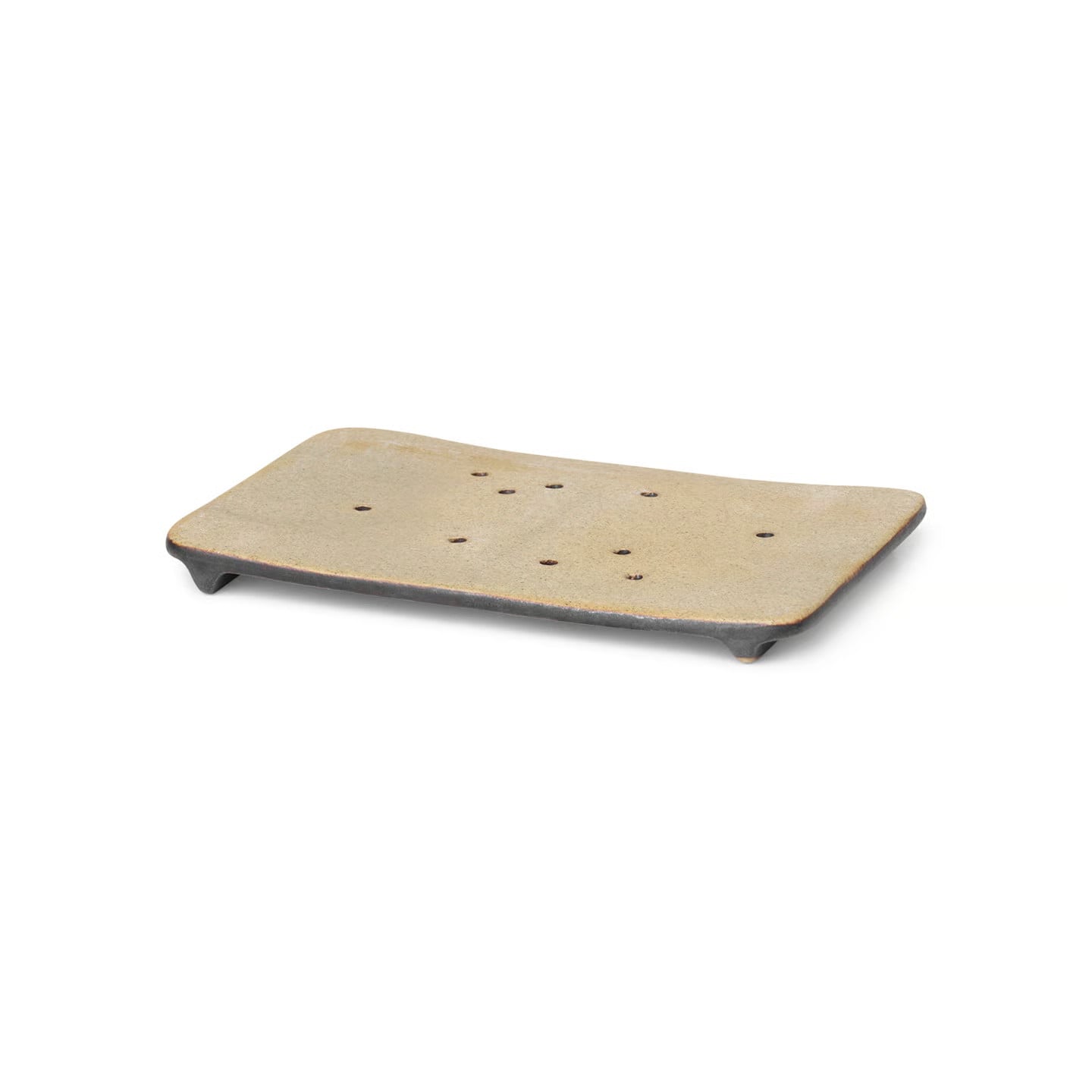 Ferm Living Bon zeepbakje Beige-zwart van keramiek