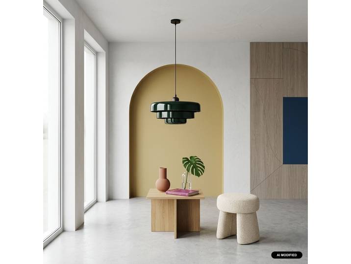 Sweeek - Suspension Intérieur Métal Ø35cm Vert - Kova