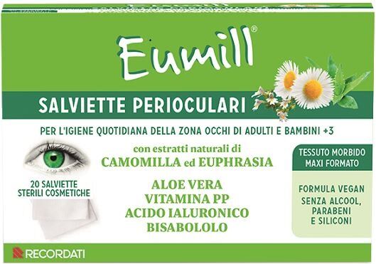 RECORDATI SpA Eumill, 20 Salviette Perioculari