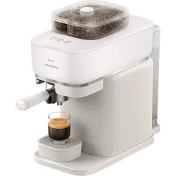 PHILIPS BAR320/00 Baristina mit Bean swap, integriertem Mahlwerk dualem Bohnenbehälter, Espressomaschine Naturweiß