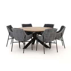 Manifesto Novara/ROUGH-Y ø150 cm Gartenmöbel-Set 7-teilig