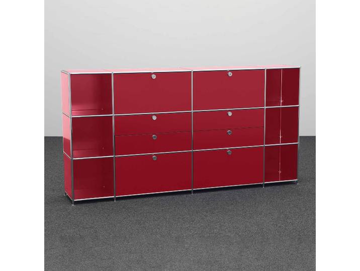 Highboard System4 228.0 x 40.0 cm, Rot, Neu - Ideal für zeitloses Design