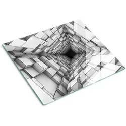 GLASPLATTE 60x52 cm Würfel