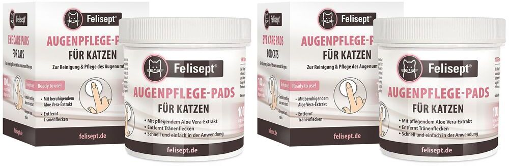 Felisept Augenpflege Pads f.Katzen Doppelpack 2x100 St Tücher