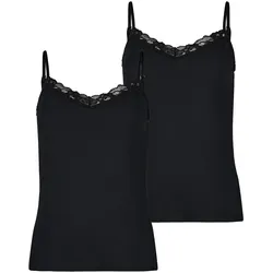 SKINY Damen Spaghettitop Modal Lace 2er Pack