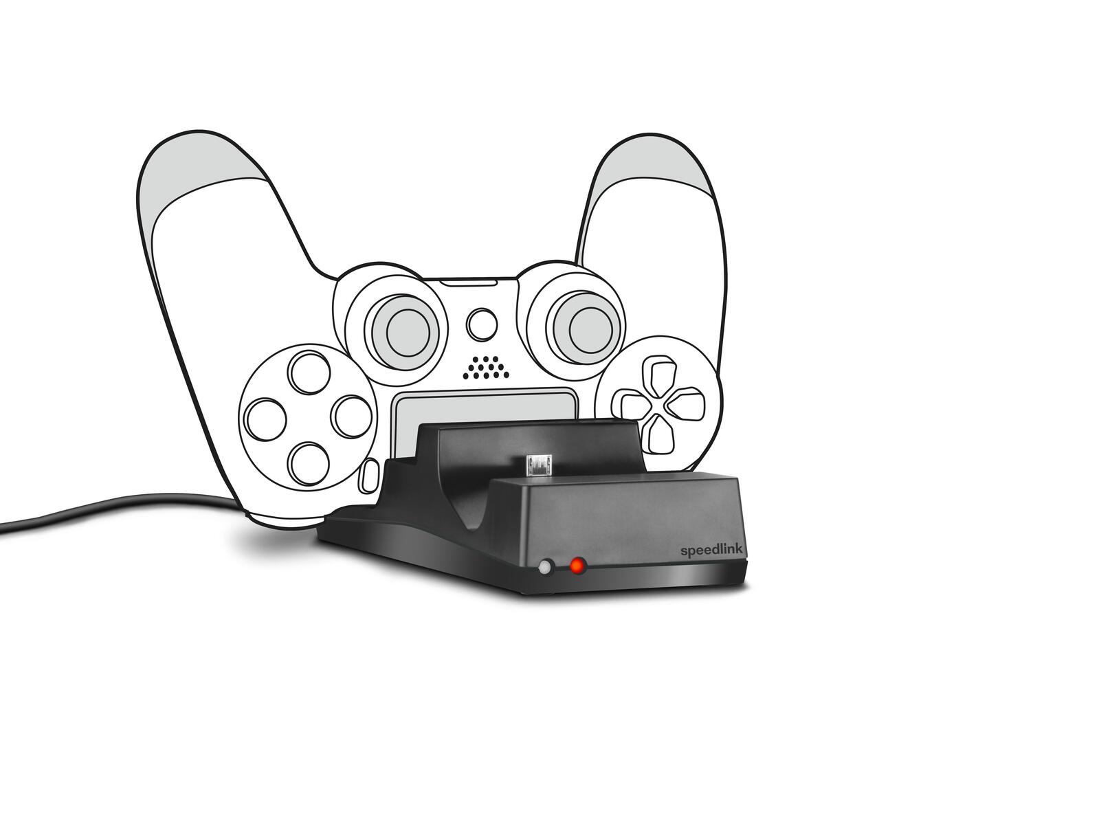 Speedlink JAZZ USB Ladeständer für PS4, schwarz SL-450000-BK