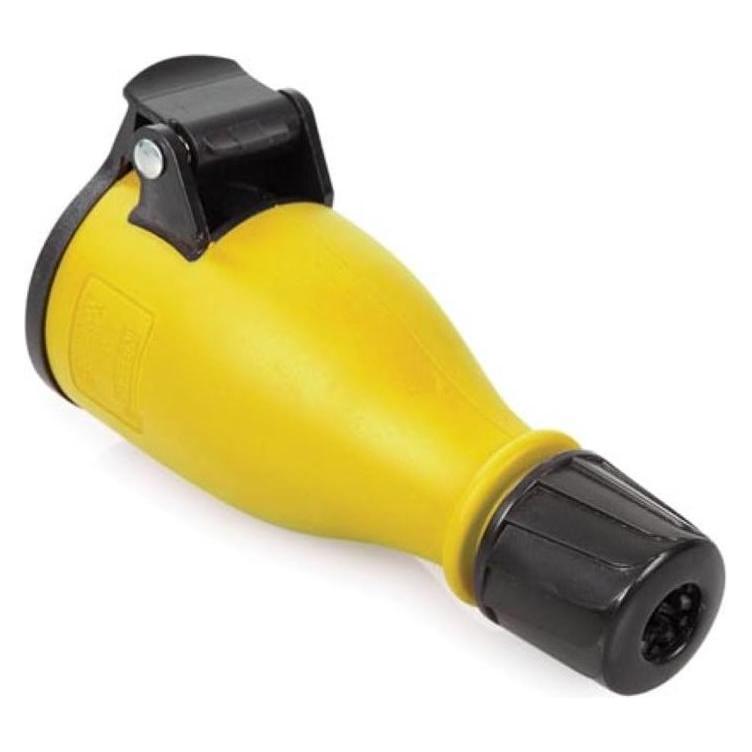 Perel Robuster IP54 Aussenstecker, Schutzkontakt/Schuko, mit Deckel und Kabelverschraubung (E390YGC)