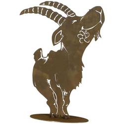 Siena Garden Dekofigur Steinbock Stahlblech Braun 4-0170