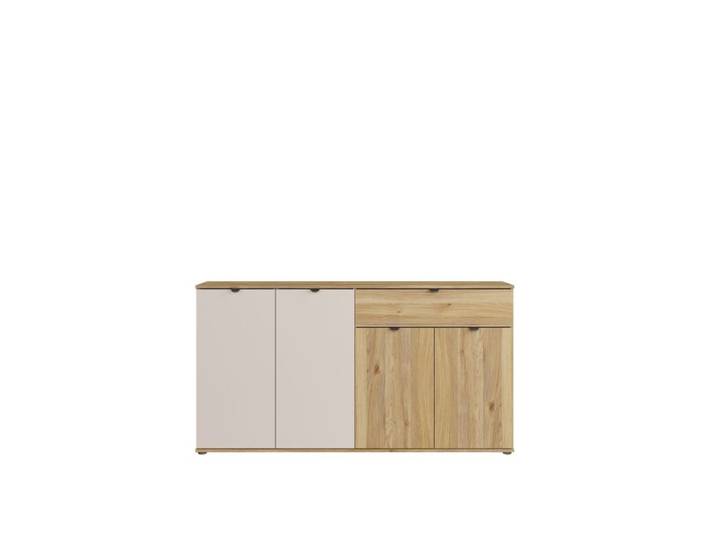 Buffet 4P/1T UNIK Imitation chêne / grège