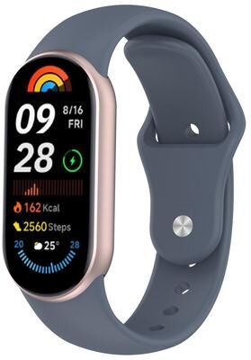 Everyday Crate Xiaomi Smart Band 10 9 8 Silicone Watch Band Adjustable Reverse Buckle Replacement Strap blue