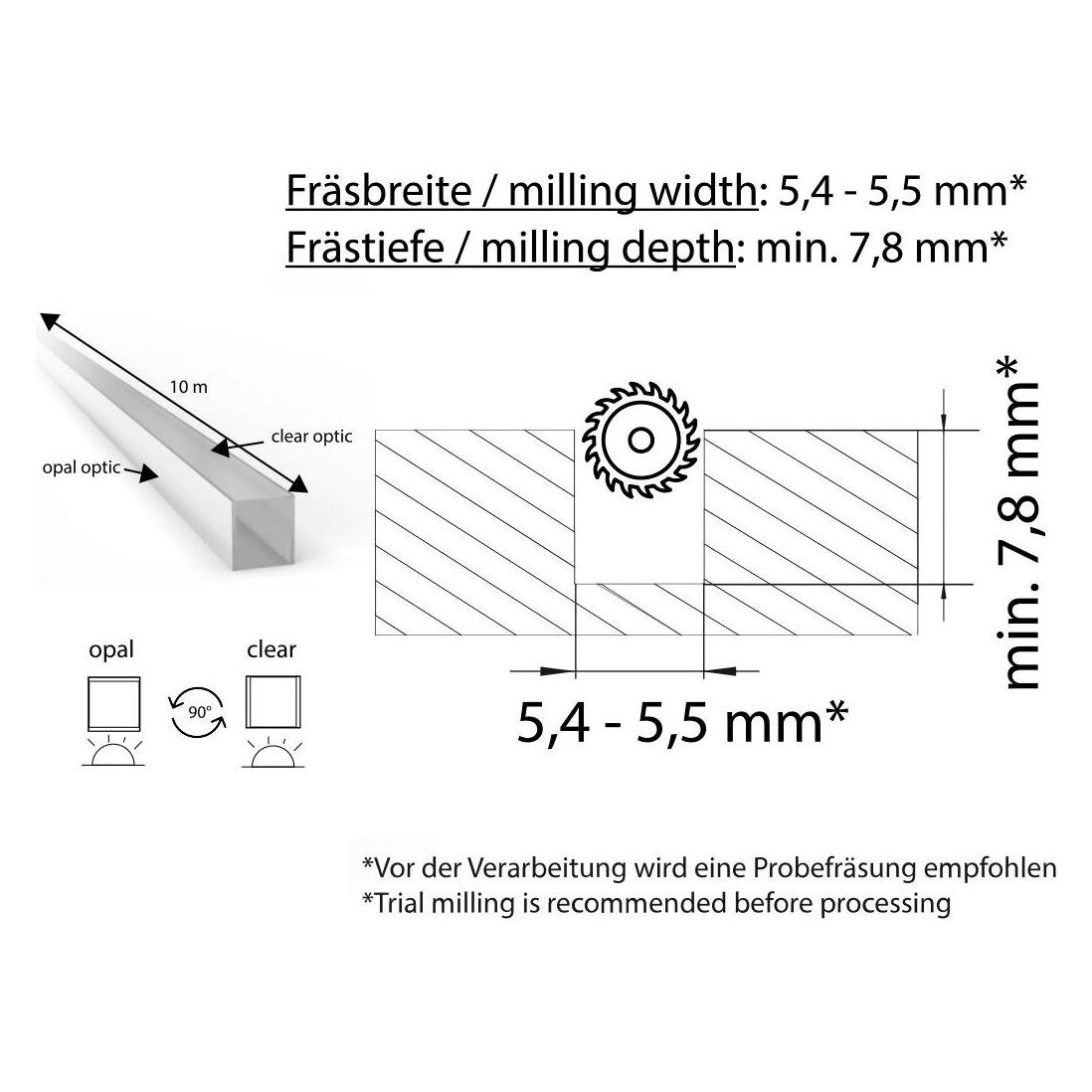 OK-Line Silikonabdeckung für LED Bänder COB 6,0 (SL-FL5658-500)