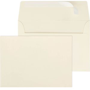 Clairefontaine Briefumschläge Pollen elfenbein, C6, ohne Fenster, haftklebend, 120g/m², 20 Stück