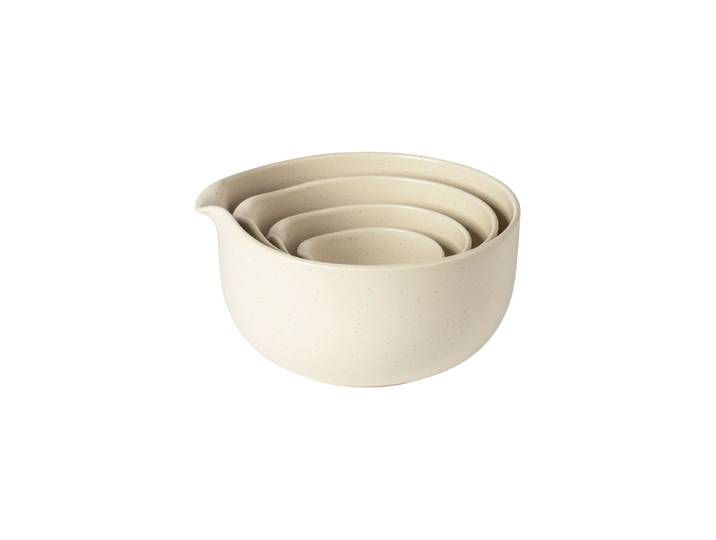 Handgefertigtes 4-teiliges Rührschüssel-Set „Pacifica“ Vanilla Costa Nova