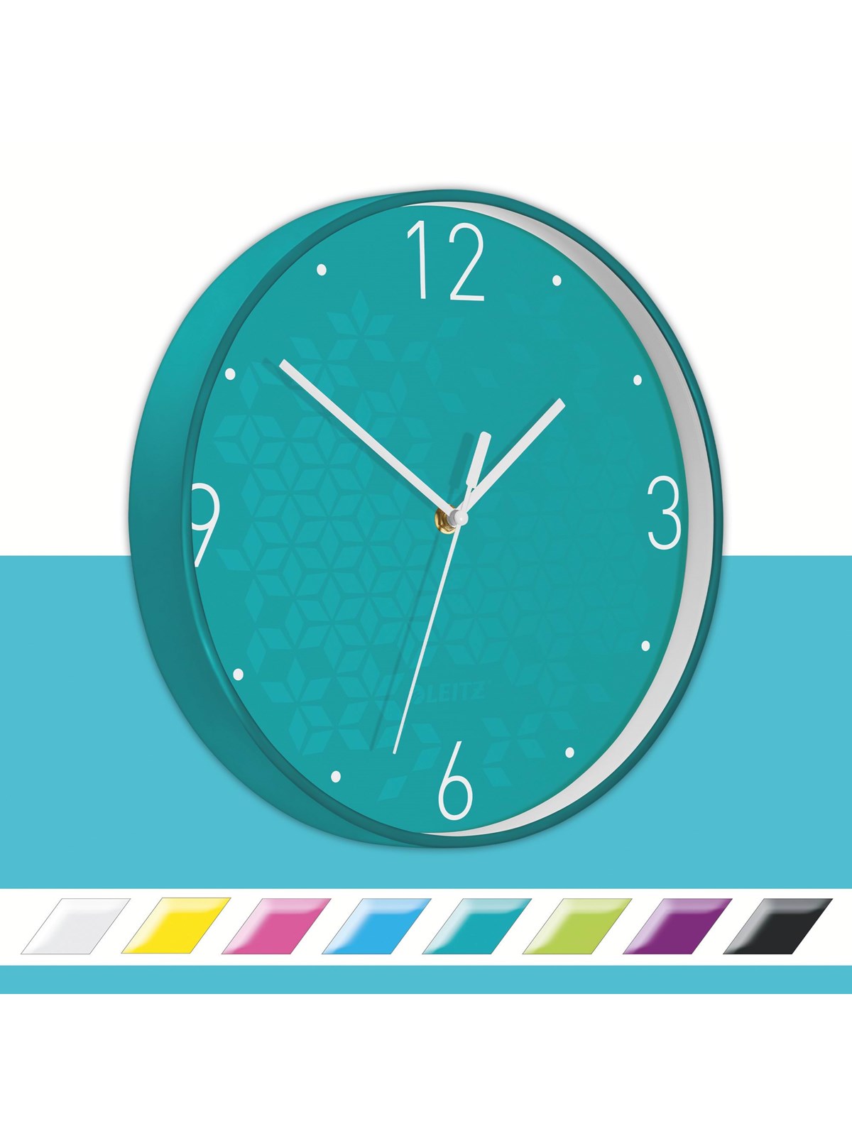 Leitz WOW Wanduhr Eisblau