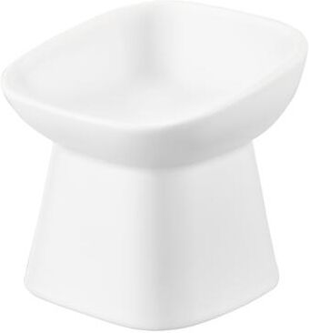 Yamazaki Home Tilted Pet Food Bowl, Ceramic, 6.7oz - L 4.72 x W 4.72 x H 4.53 inches
