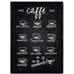 POSTER Kaffee & Wein Design Kam A4 Rahmenlos