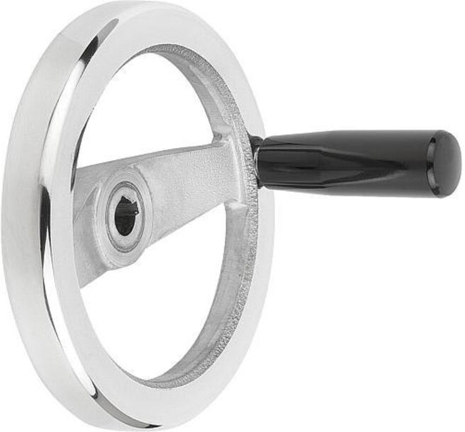 KIPP Volant à rayons 2 rayons Ø160 Aluminium Alésage ajusté 16H7 (K0162.5160X16)