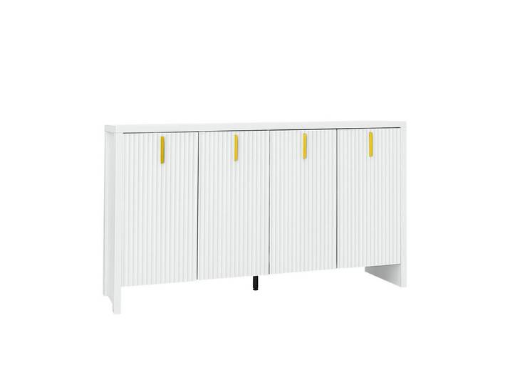 Fine Life Pro Sideboard Weißes Sideboard mit Goldgriffen