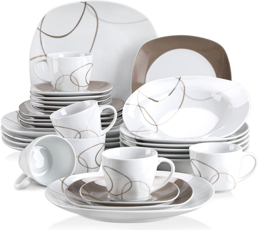 Vancasso 30 Piece Dinnerware Set, Service for 6 White 30