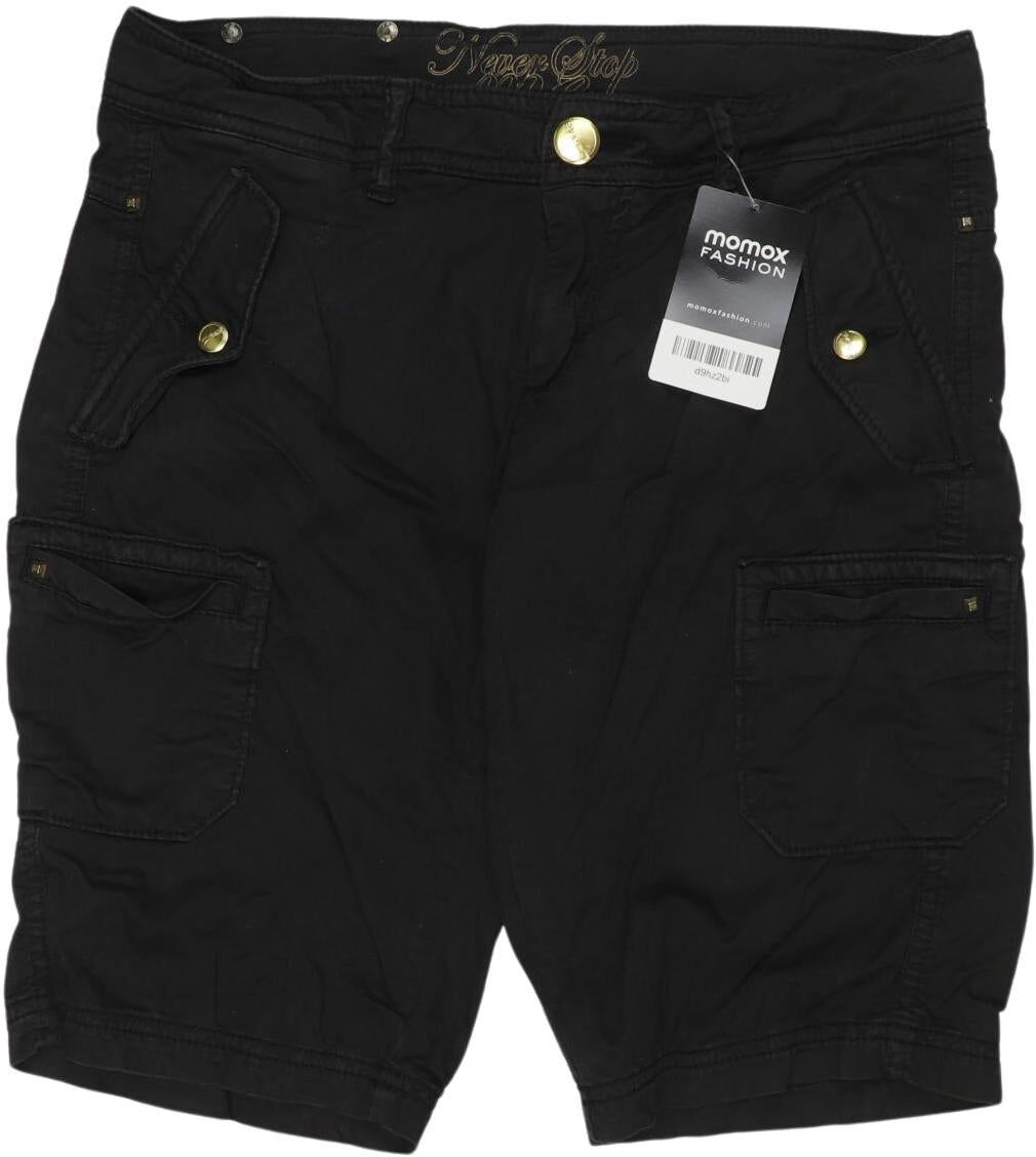 GAS Damen Shorts, Schwarz, Gr. W27, Elasthan / Baumwolle - Second Hand