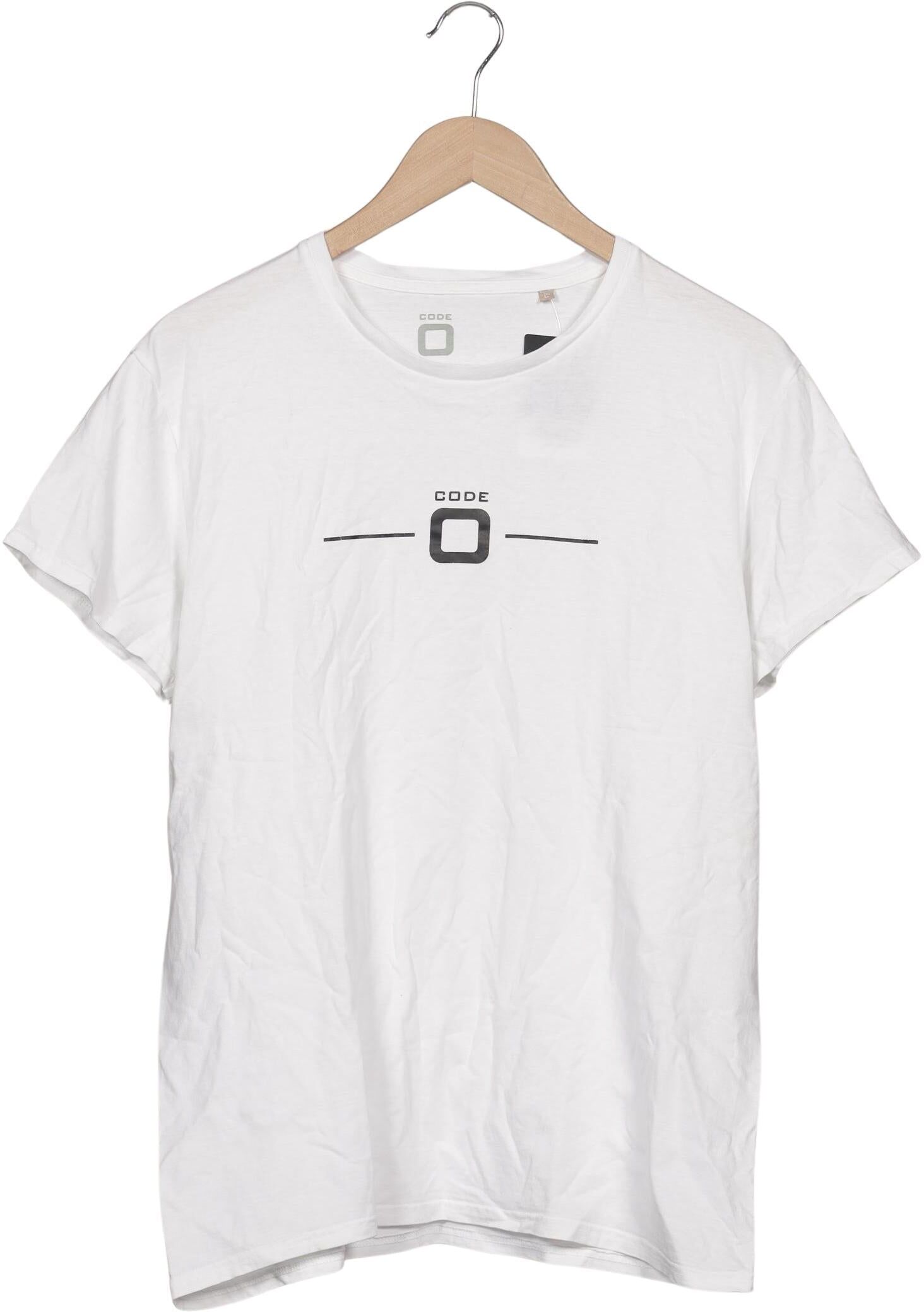 Code Zero Herren T-Shirt, Weiß, Gr. L, Baumwolle - Second Hand