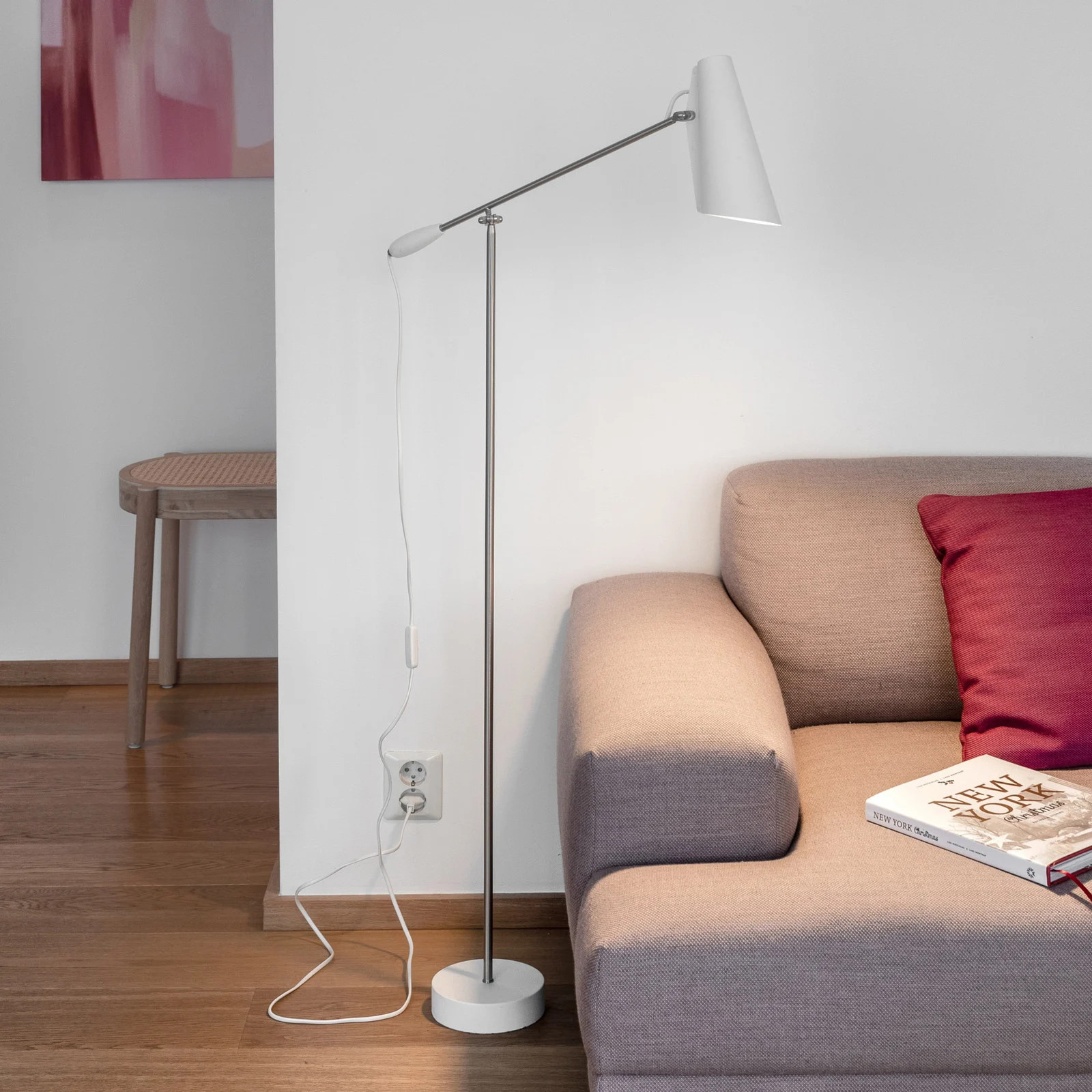Northern Birdy Vloerlamp Wit/Chroom voor de Woonkamer