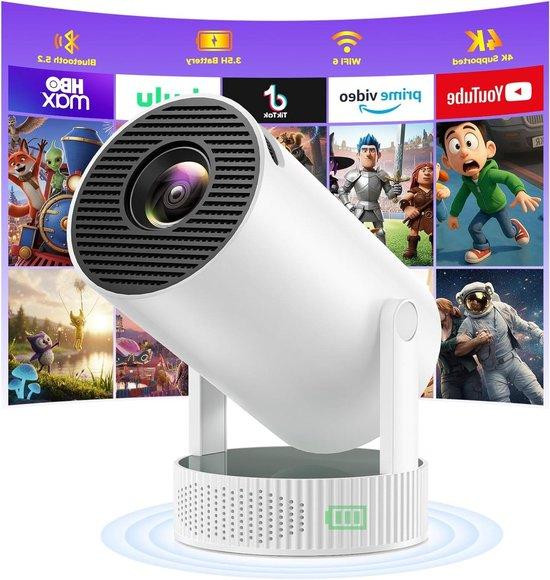Mini Beamer Smart Draagbare Projector voor Home Cinema, Geschikt voor iOS en Android