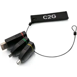 C2G Universal 4k HDMI Adapter Ring (HDMI, DisplayPort), Video Adapter, Schwarz