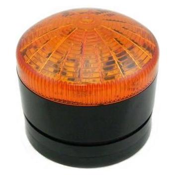 RS PRO LED Blitz, Dauer Signalleuchte Orange, 110 V ac, 230 V ac, Ø 76mm x 49mm (2222464)