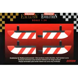 Carrera 20020599 - DIGITAL 124 /132/ EVOLUTION Endstücke für Steilkurveninnenrand (4), schmal