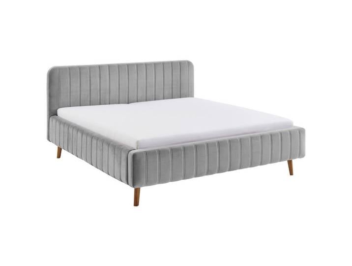 Xora Polsterbett, Grau, Holz, Esche, massiv, 180x200 cm, Schlafzimmer, Betten, Polsterbetten