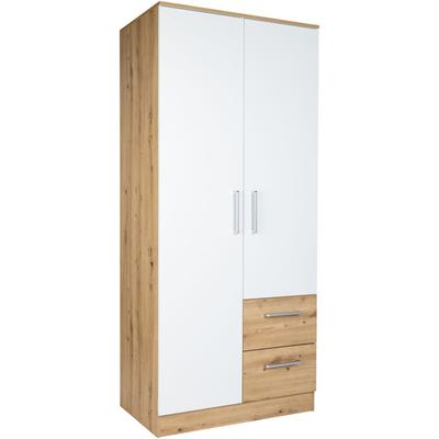 Kleiderschrank HOME AFFAIRE, beige (artisan, oak, nachbildung), B:90cm H:201cm T:54cm, Hartfaserplatte, Holzwerkstoff, Kunststoff, Schränke, Kleiderschrank