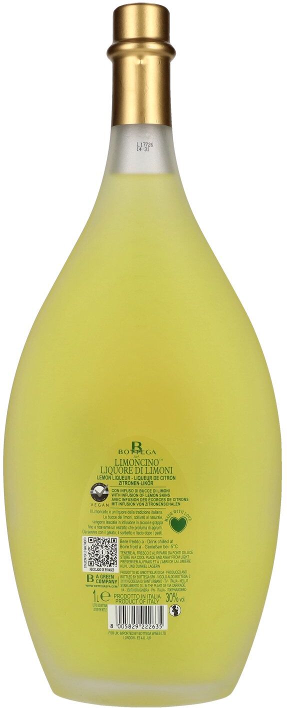 Bottega LIMONCINO Limoncello Liqueur 30% Vol. 1l