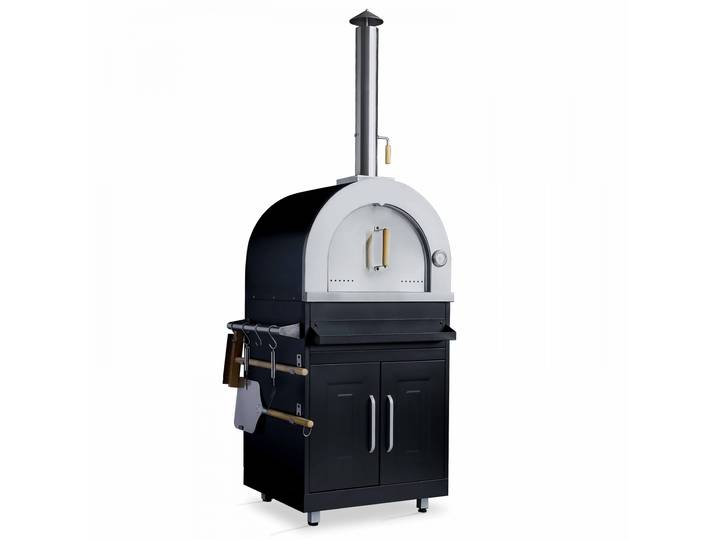 Oviala - Meuble four à pizza de cuisine extérieur en acier