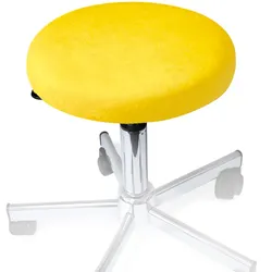 Hockerbezug aus Frottee gelb für Hocker Ø 40 bis 45 cm