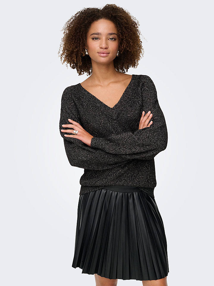 JDY Pullover "Aspen" in Anthrazit - L