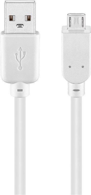 310x Goobay 96192 USB 2.0 High-Speed-Kabel, weiß, 0,6 m - USB 2.0-Stecker (Typ A) > USB 2.0-Micro-Stecker (Typ B)