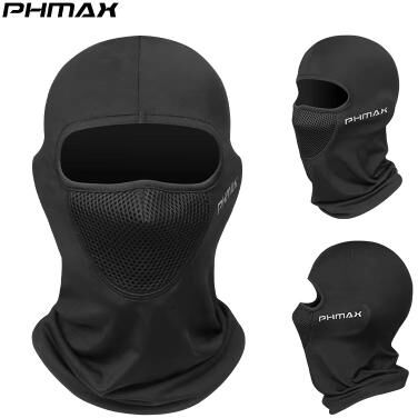 Inspired Finds Windproof Full Face Motorcycle Riding Balaclava Mask For Men And Women black Mesh