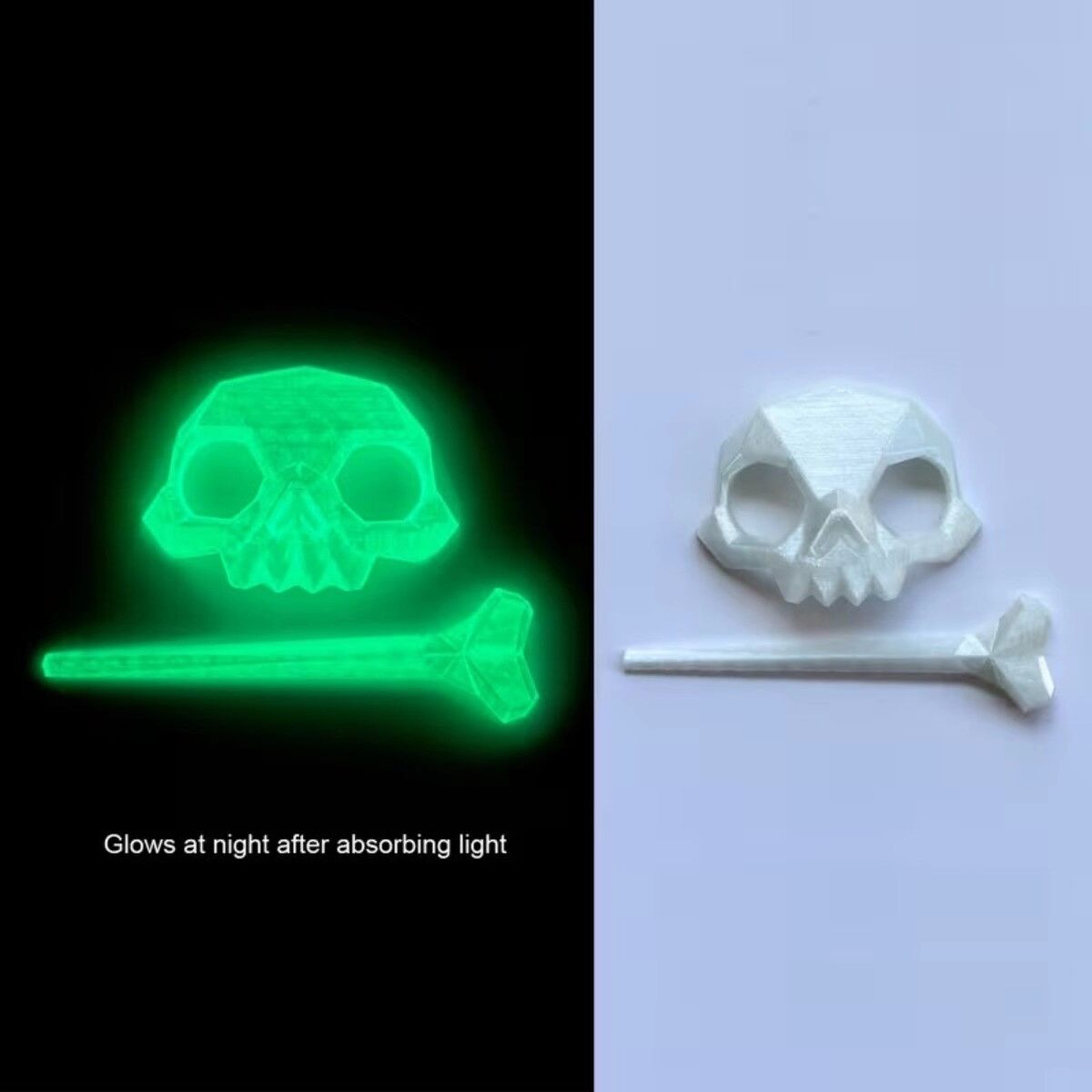 INF Halloween Totenkopf-Stirnband Haarklammer – Leuchtet im Dunkeln, PVC, leicht mit sicherem Halt