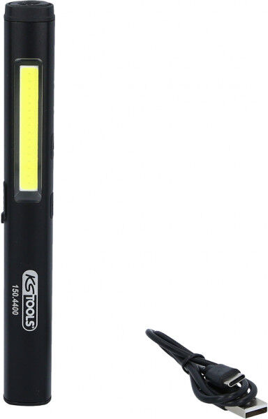 Ks Tools Handleuchte Led Cob Stripe Inspektionslampe 350 Lumen Mit Uv-Spot Und Laserpointer 150.4400 Uv/led