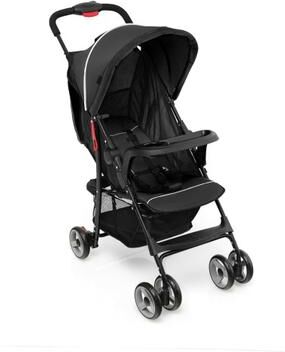 Costway Toddler Travel Stroller for Airplane with Canopy and Adjustable Backrest-Black