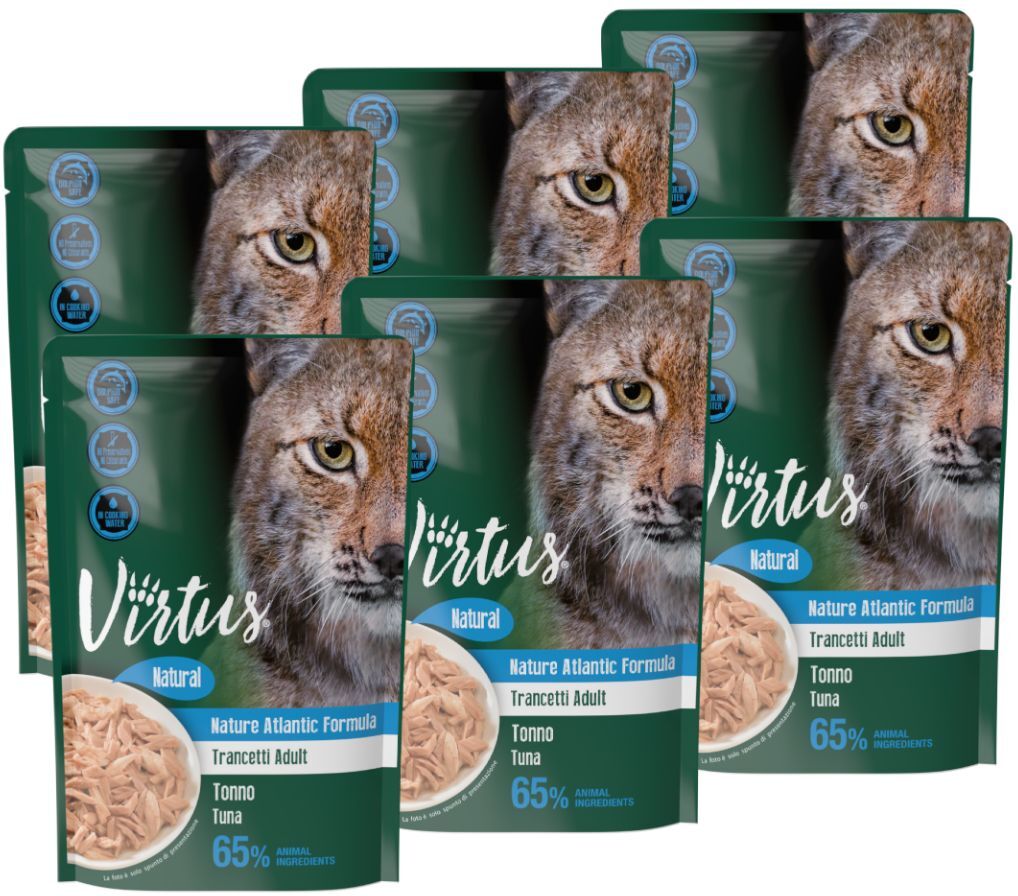 Virtus Cat Natural Busta Multipack 6X70G TONNO