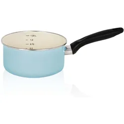 Karl Krüger Emaillierter Stieltopf Sylt, 16 cm