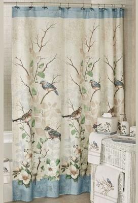 Avanti Linens, Inc Love Nest Shower Curtain Eggshell 72 x 72, 72 x 72, Eggshell