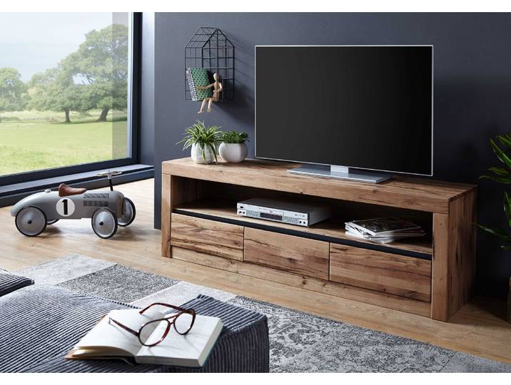 TV-Board Wild-/Zerreiche 165x42x55 Tabacco brown geölt MONTREUX #304