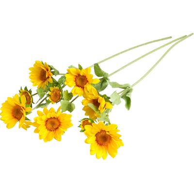 Kunstblume BOTANIC-HAUS "Sonnenblume mit 2 Stielen", gelb, B:14cm H:67cm T:14cm Ø:14cm, Kunststoff, Kunstpflanzen